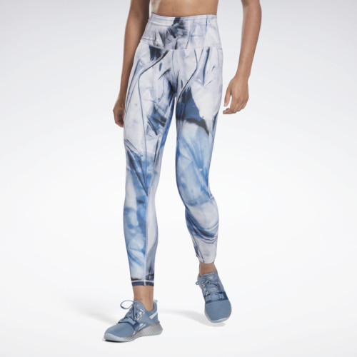 Жіночі спортивні легінси Reebok Lux Bold High-Waisted Liquid Abyss Print W